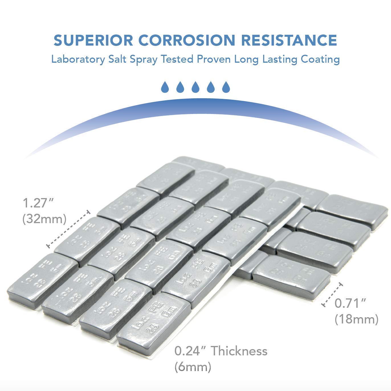 Ckauto 4 Boxes, 288 Pcs, 1Oz, Grey, Adhesive Stick On Wheel Weights,Easypeel Tape, 72 Oz/Box, Us Quality