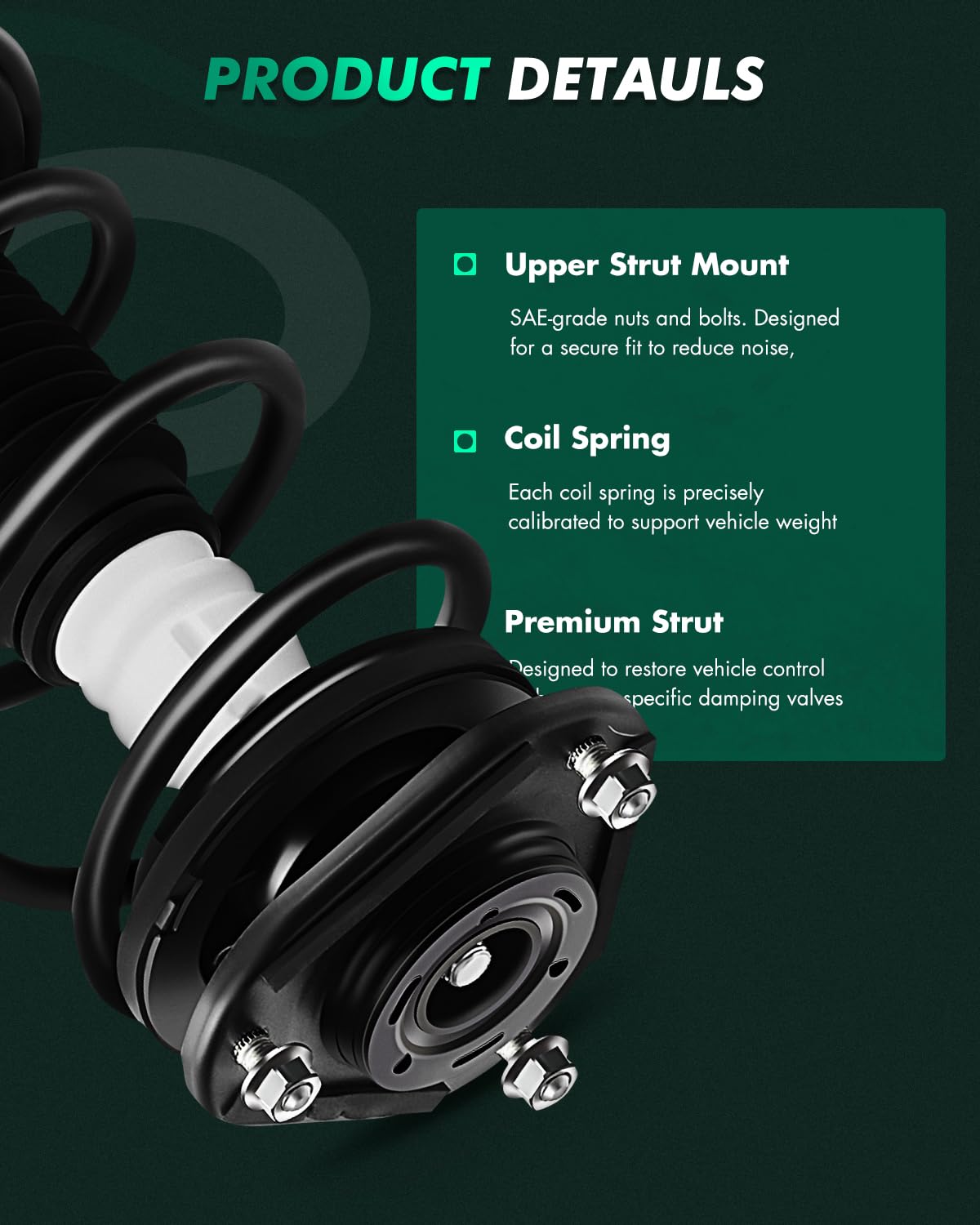 Scitoo 2Pcs Struts And Shocks Complete Assembly For Scion Tc 172391 Shock Absorber