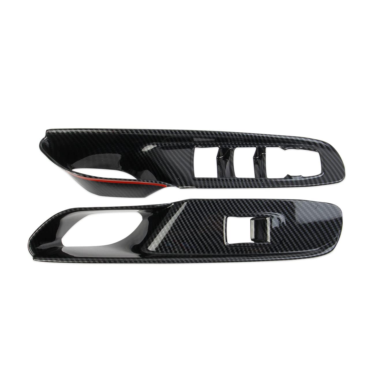 Carbon Fiber Window Lift Switch Panel Cover Trims For Chevrolet Corvette C8 Convertible 2020-2024