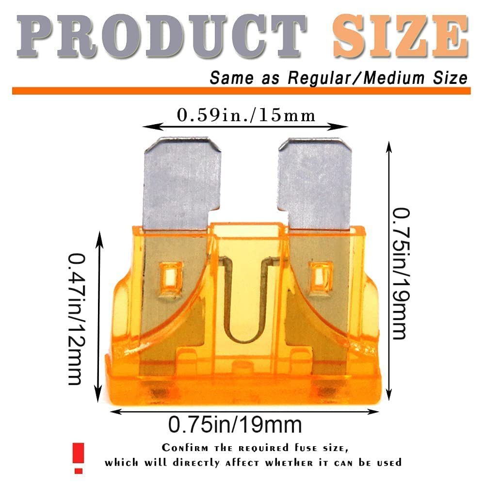 (20 Pcs) 5 Amp Standard Blade Fuse, 5 A Automotive Fuse For Car Truck
