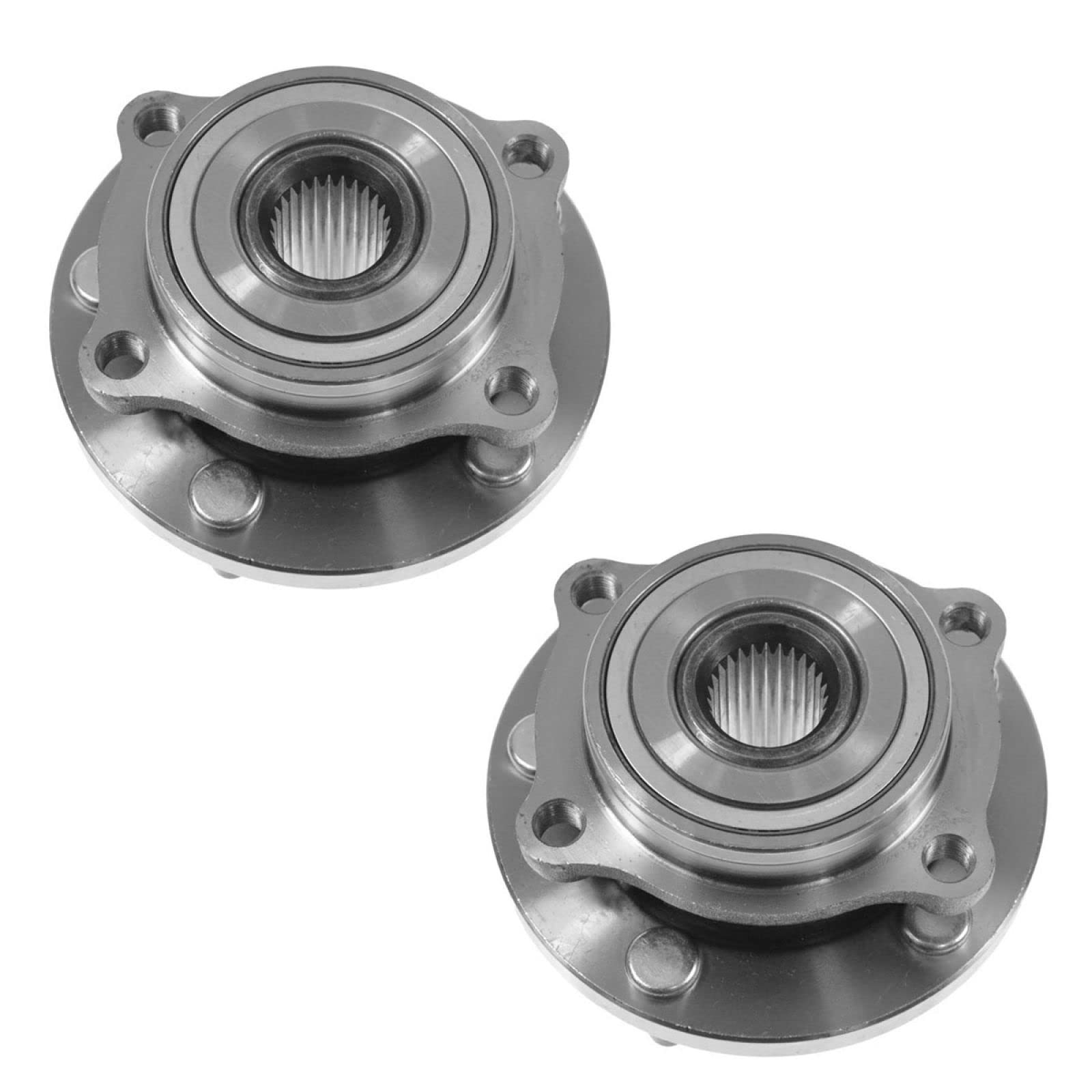 Trq Front Wheel Hub Bearings Assembly Set Compatible With 2006-2012 Mitsubishi Eclipse 2004-2011 Endeavor 2004-2012 Galant