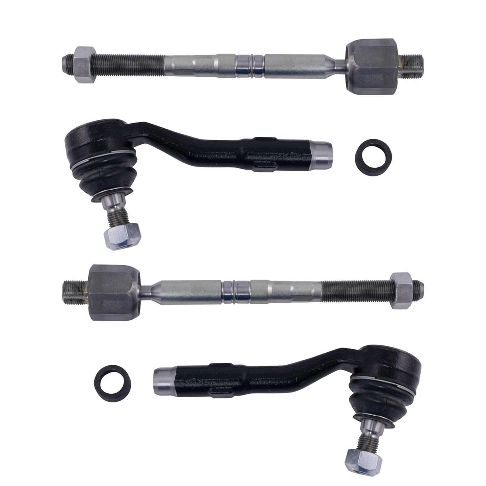 TRQ Front Tie Rod Set Compatible with 2006-2007 BMW 525xi 2009-2010 528i xDrive 2008 528xi 530xi 535i xDrive 535xi
