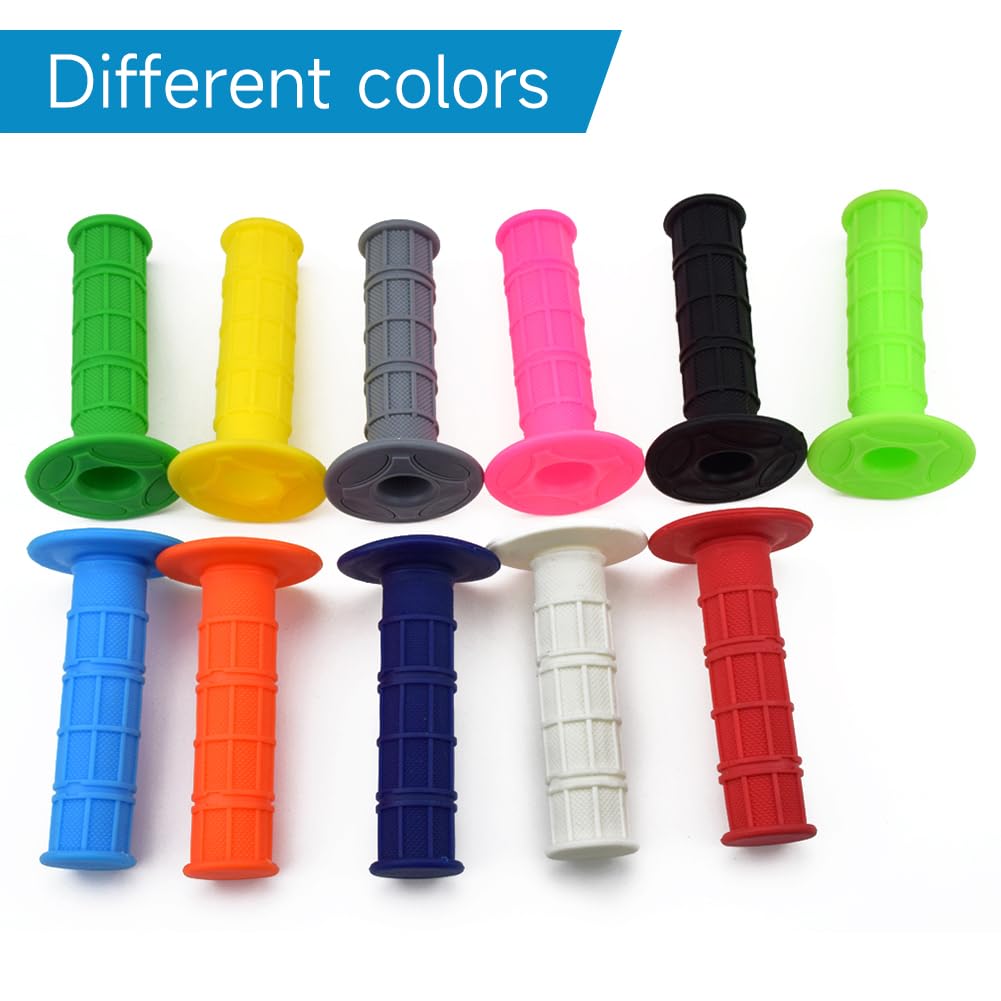 Hiaors Soft Rubber Handle Grips For Chinese Pit Dirt Motor Trail Bike Motorcycle 50Cc 70Cc 90Cc 110Cc 125Cc 140Cc 150Cc 160Cc Crf50 Xr50 Ssr Ycf Imr Atomik Thumpstar Bse Apollo Kayo Stomp Parts Pink