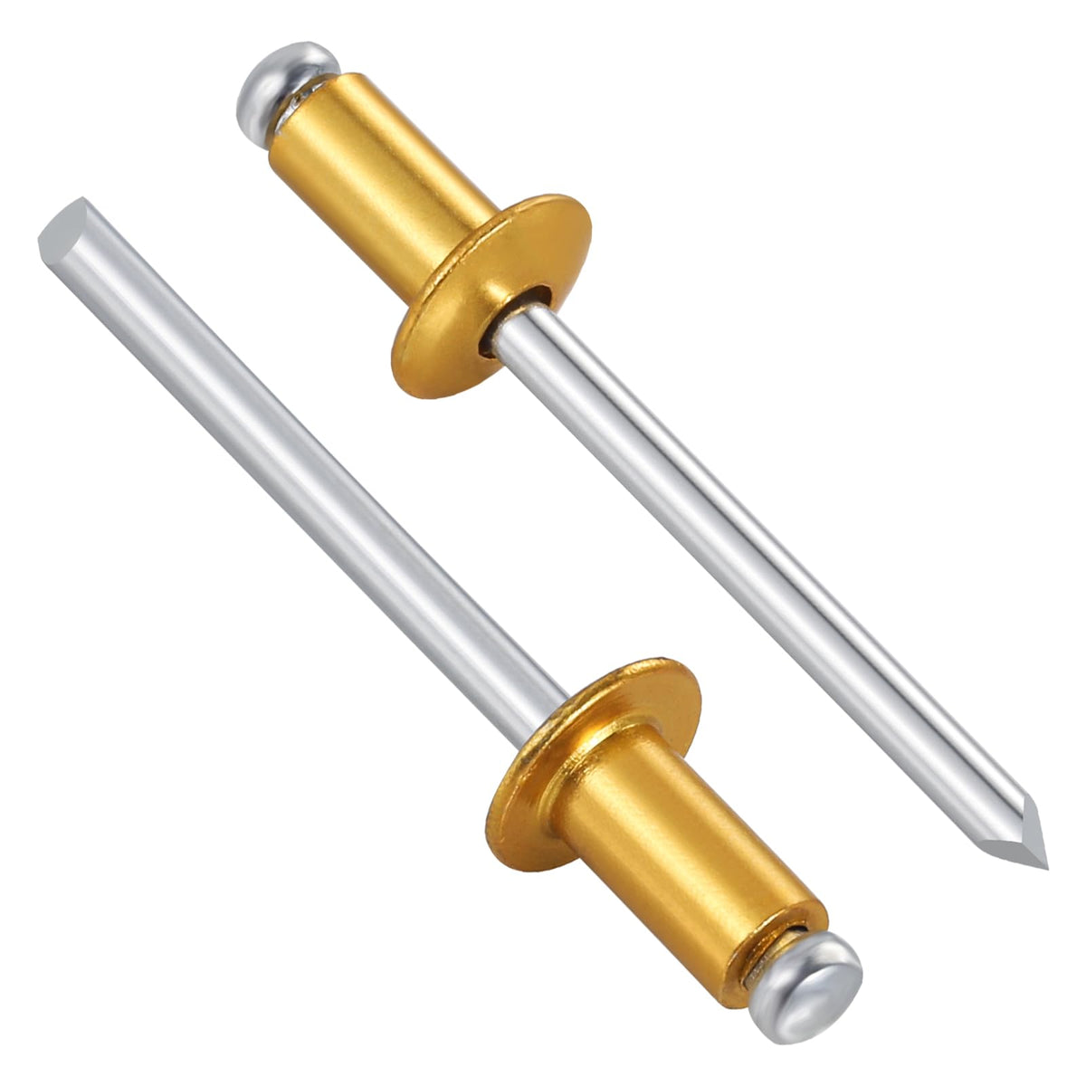 Wensilon (350 Pcs) 1/8'X3/8' Golden Aluminum Blind Pro Rivets,Golden Aluminum Grip And Steel Mandrel