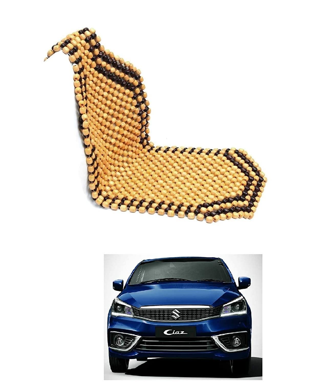 AUTOADDICT Auto Addict Car Seat Wooden Bead Seat Covers for Maruti Suzuki Ciaz Facelift