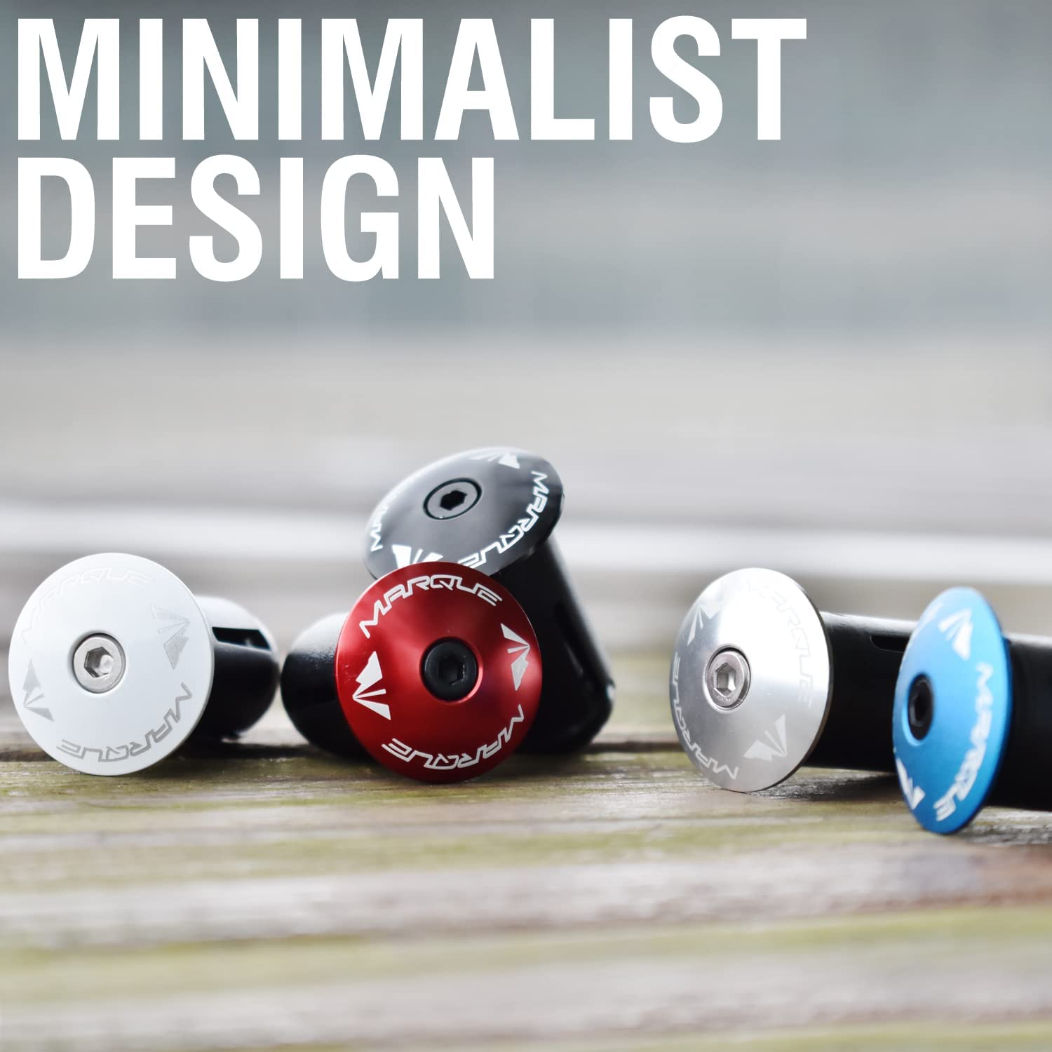 Marque Alloy Enz Handle Bar End Plugs - 2Pcs Per Set (Red)