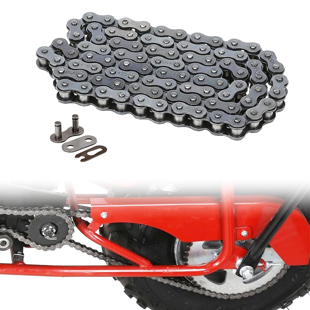 Chikia Coleman Heavy Duty 420 Chain 90 Links Rear Drive Chain for Coleman CT200U CT200U-EX BT200X MB200 Baja Mini Bike Rear Jack