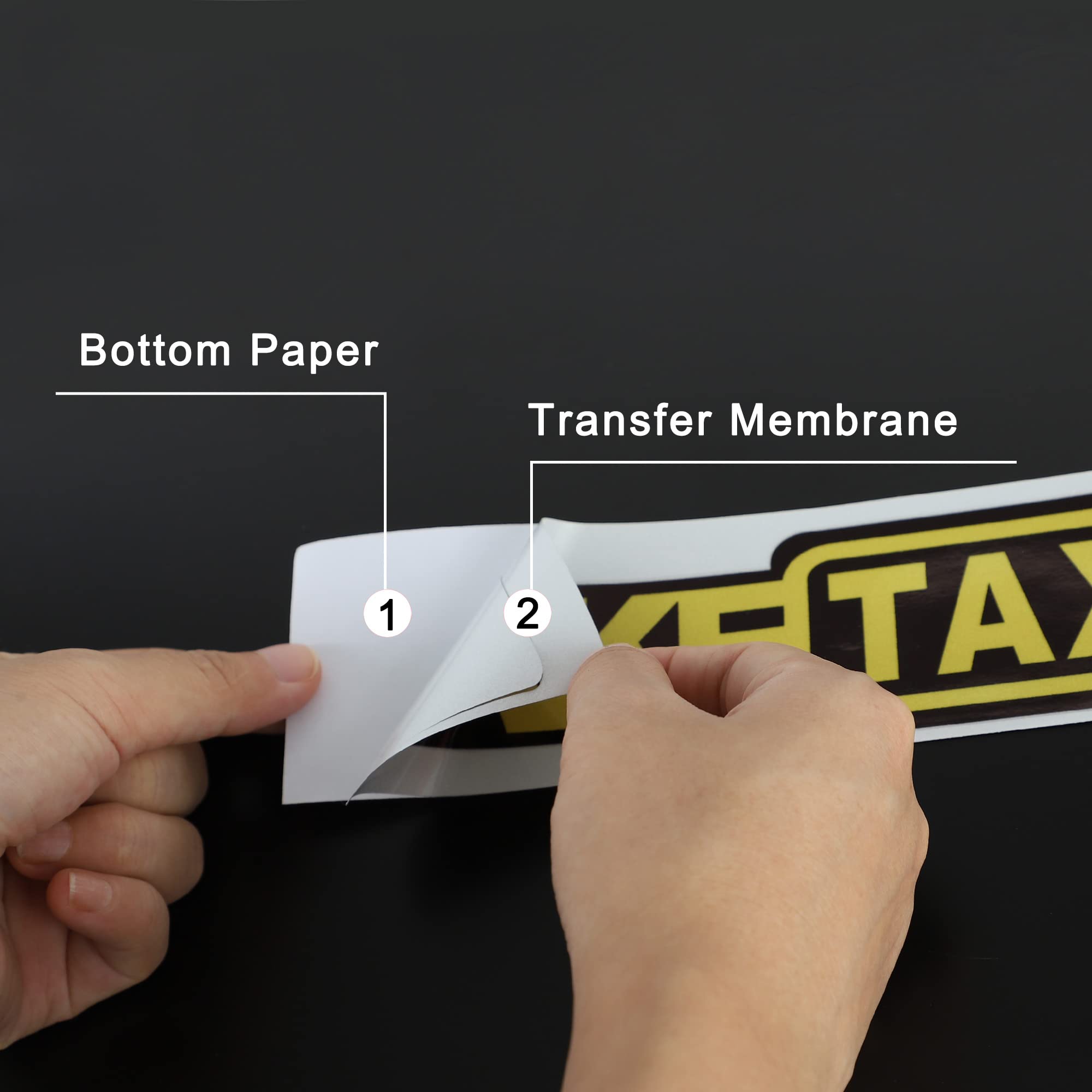 TOMALL 3pcs Fake Taxi Reflective Stickers for Car Bumper Fender Window Waterproof Funny Self Adhesive Vinyl Decal Decoration for SUV Truck Motorcycles Bicycles (B-Yellow)