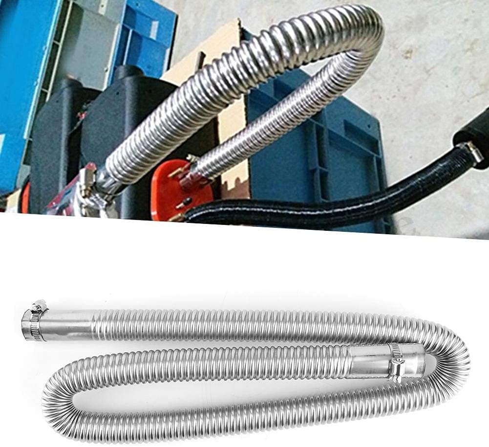 Parking Air Heater Exhaust Pipe, 2.5Cm/1In Inner Stainless Steel Exhaust Pipe Parking Air Heater Fuel Tank Diesel Gas Vent Hose