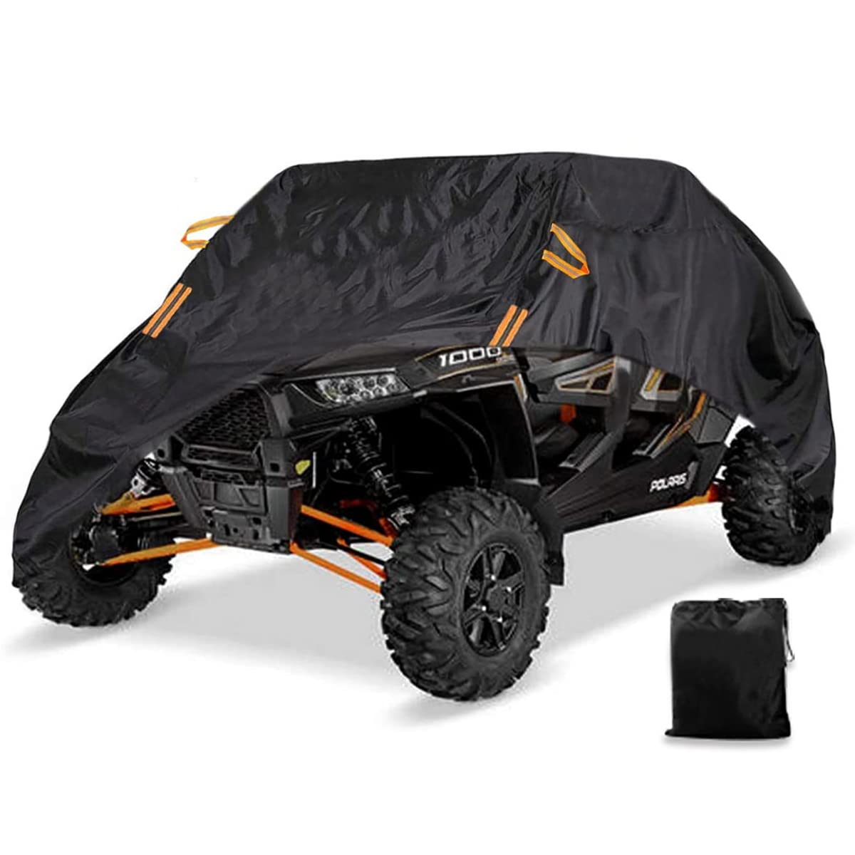 Utv Cover 4-6 Seater Waterproof Heavy Duty Black Oxford Cloth Protection Covers Utv Accessories For Polaris Rzr Can-Am Defender