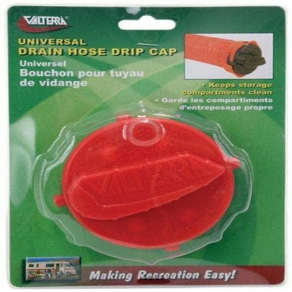 VALTERRA T1020-2VP Universal 3&quot; Drain Hose Bayonet Drip Cap - Red (Carded)