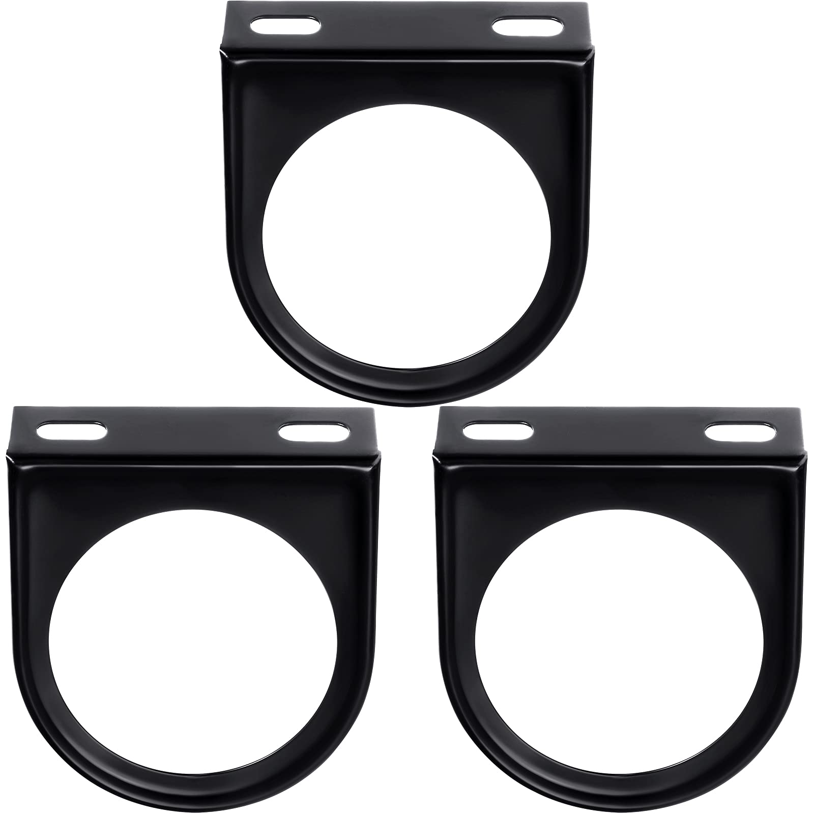 Frienda 3 Pieces 2 Inch Single Gauge Mounting Panel Black Single Gauge Mounting Bracket Pod Single Hole Meter Gauge Pillar Mount