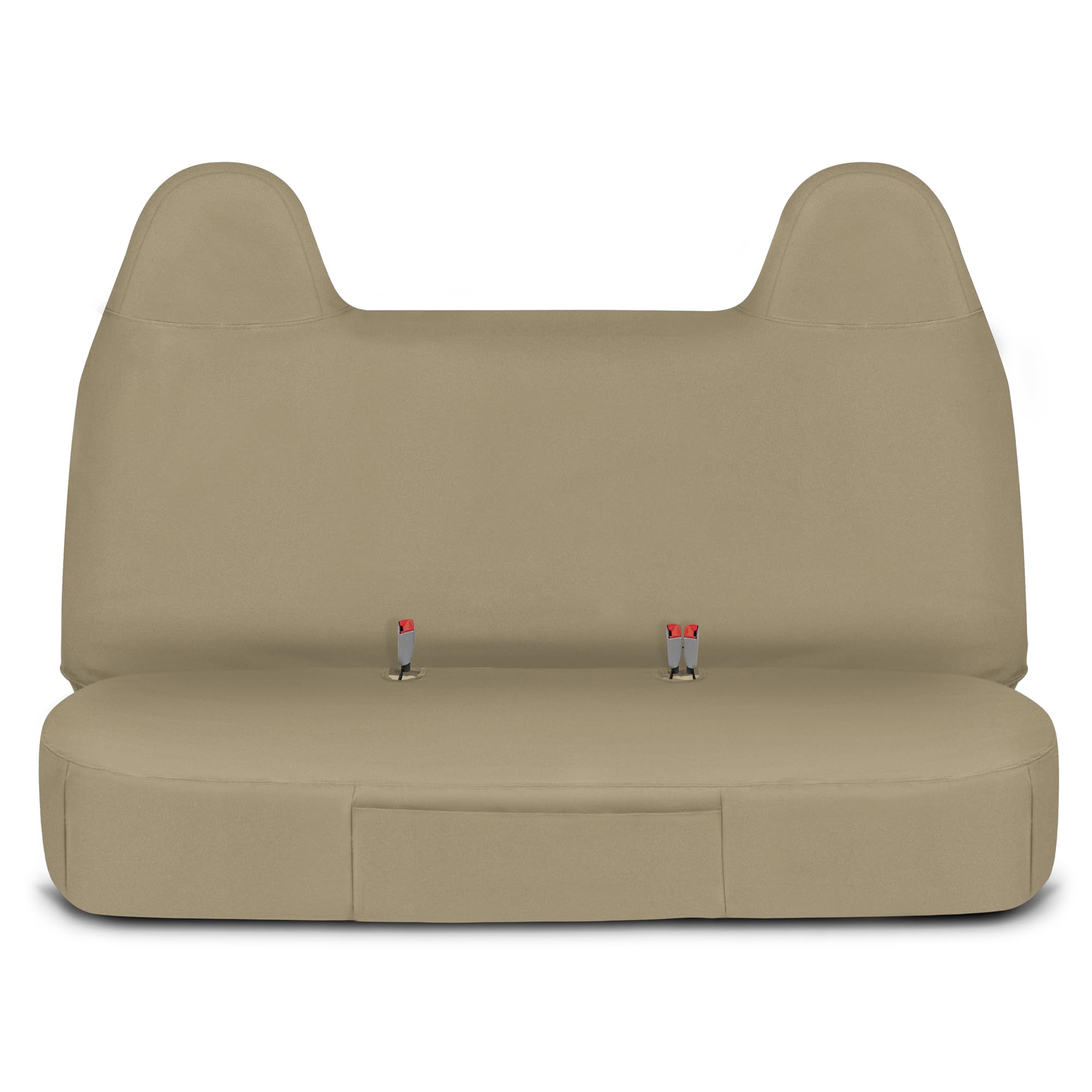 CAT Custom Fit Front Bench Seat Cover for Ford F250 / F350 / F450 / F550 (1999-2007) - Durable Oxford Beige Truck Seat Cover wit
