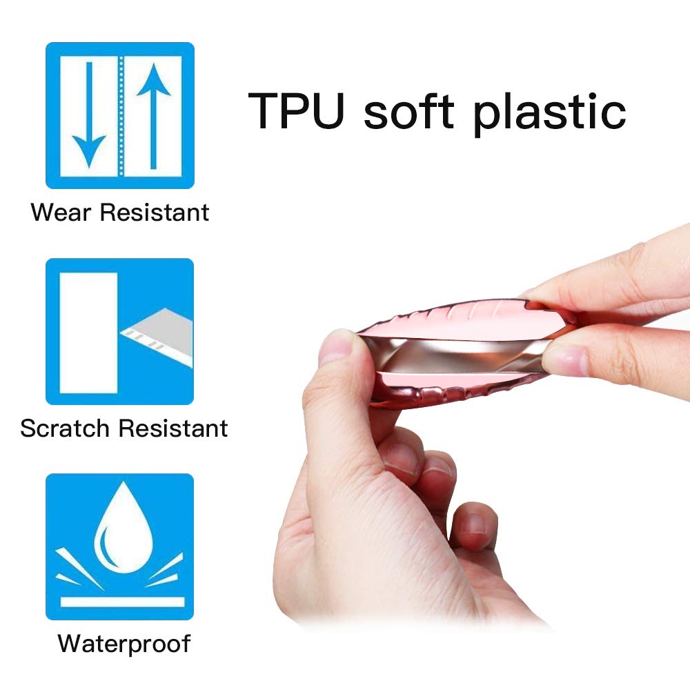 Qbuc Car Key Cover, 3 4 5 Button Case Key Fob Cover With Key Chain, Replacement Key Fob(Pink)