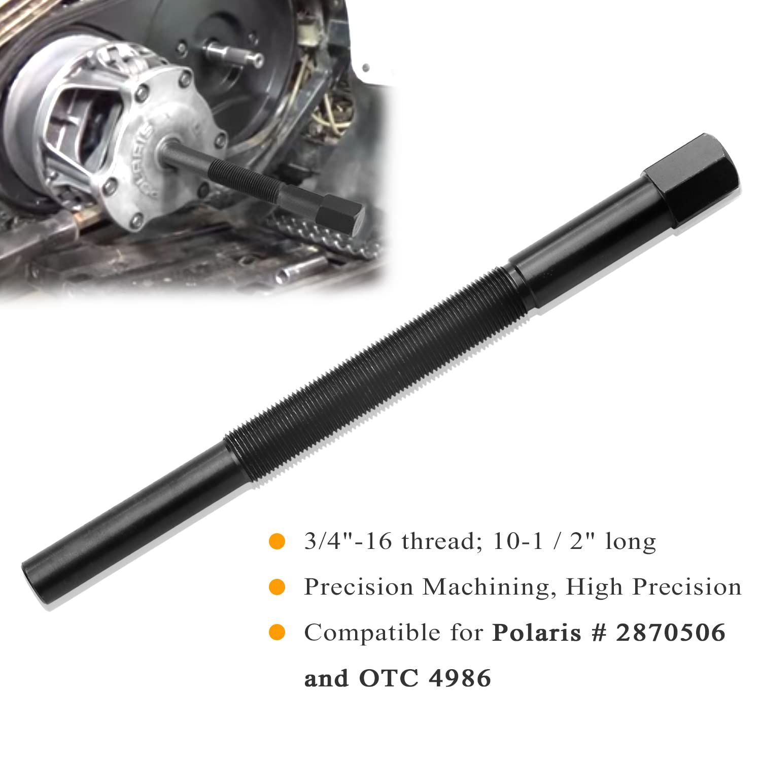 Primary Drive Clutch Puller Remove Tool Heated with Superior Strength Compatible with Polaris all models included Polaris Ranger