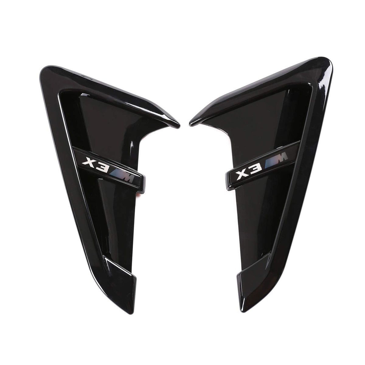 Cheya Shark Gills Front Fender Side Air Flow Fender Vent Cover Trim Abs For Bmw X3 G01 X4 G02 X3M X4M 2018-2021 (Glossy Black, X3 M)