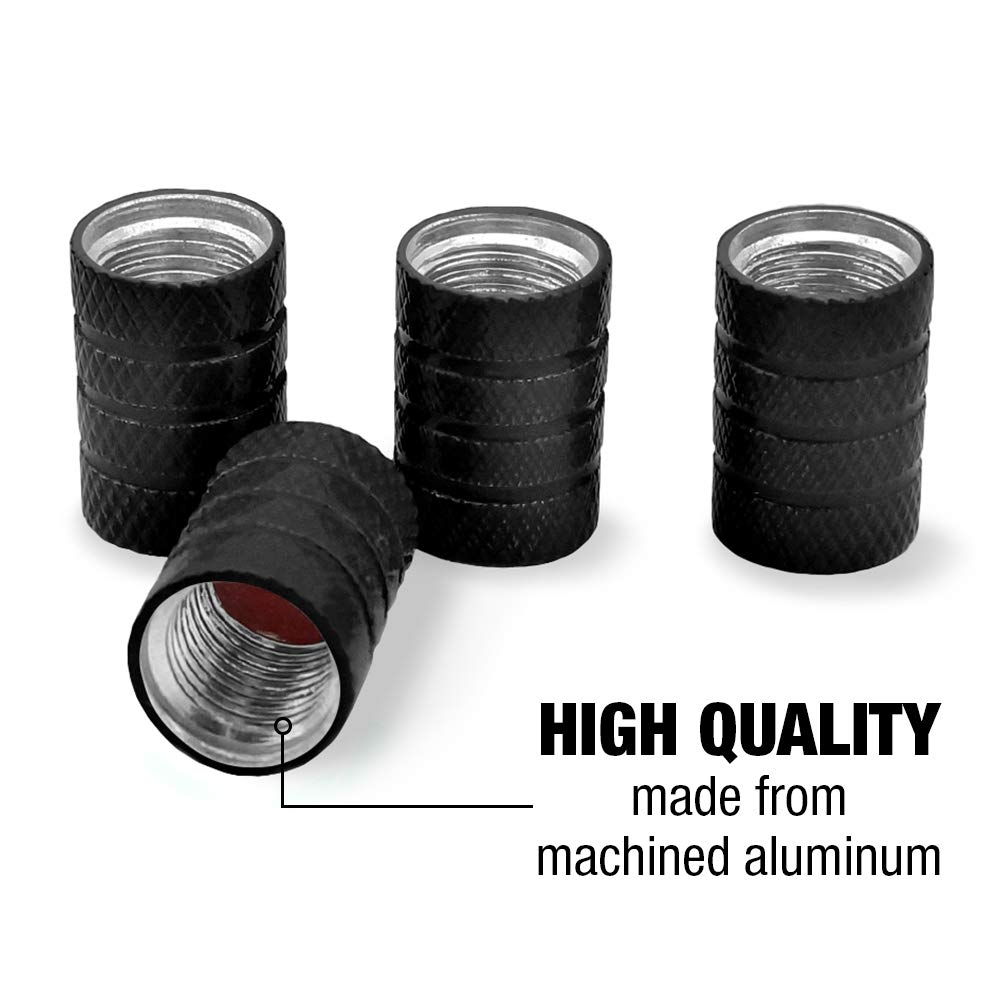 GRAPHICS & MORE Superman Steel Logo Valve Stem Caps, Black, Metal, One Size