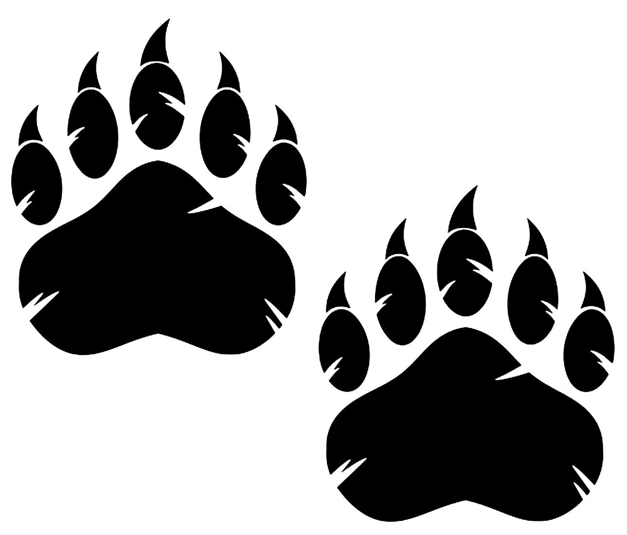 2-Count Grizzly Bear Claw Decal Sticker | G1057