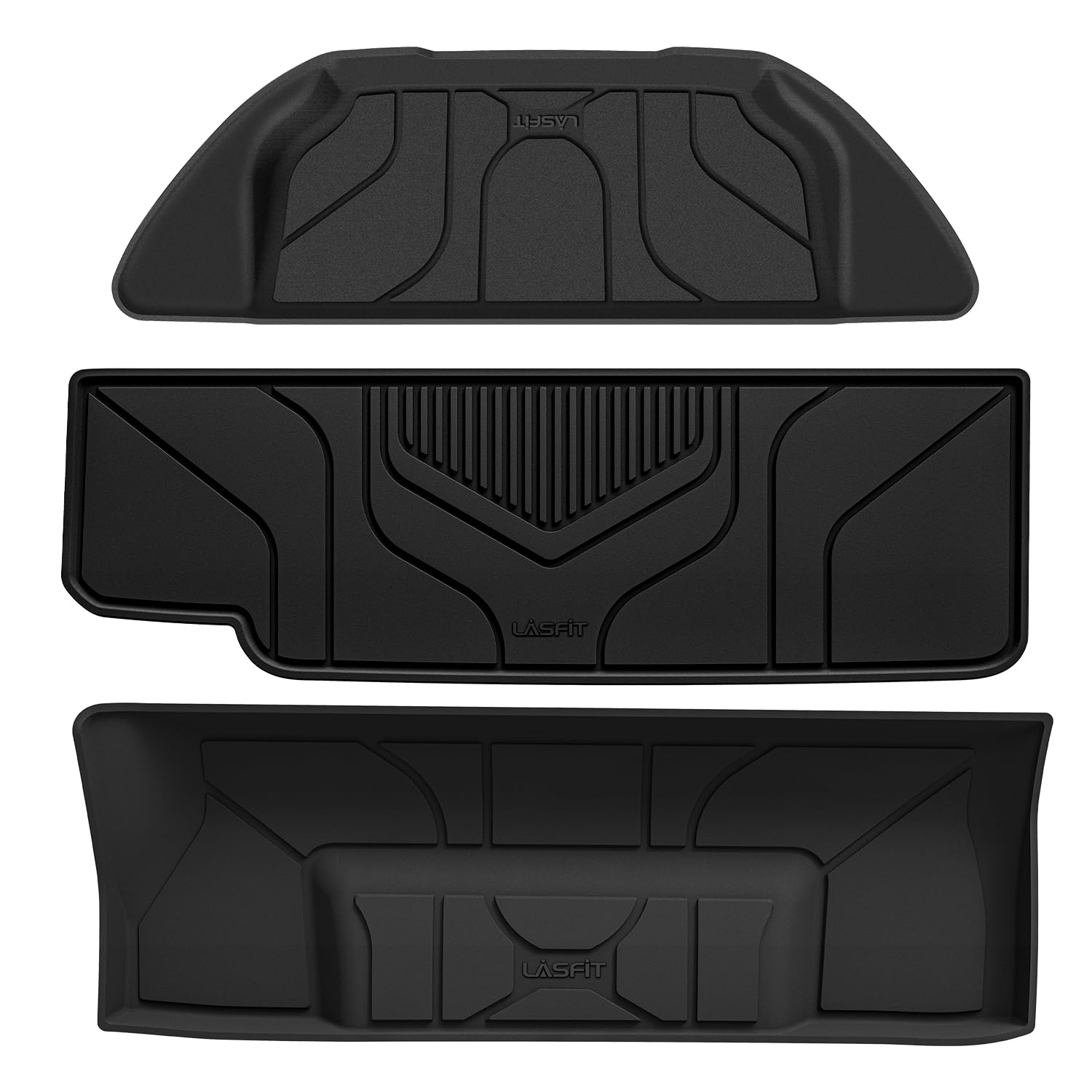Lasfit Trunk Mats For Tesla Model X 6 Seater & Model X Plaid 2021 2022 2023 2024 2025, Tpe All Weather Custom Fit Frunk Car Mat