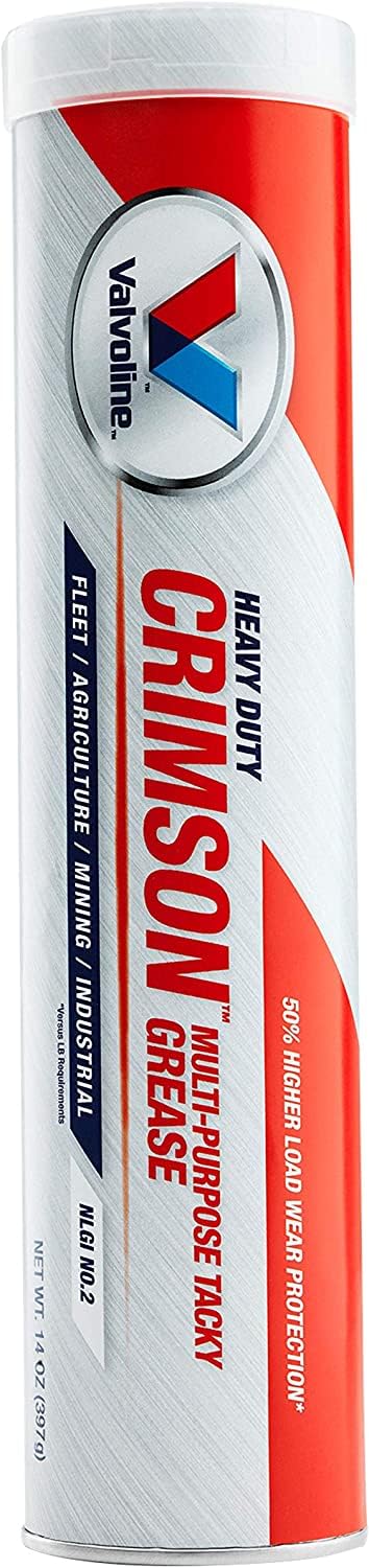 10 Pack VV70124 Multi Purpose Grease; Crimson; Red 14 Ounce Cartridge