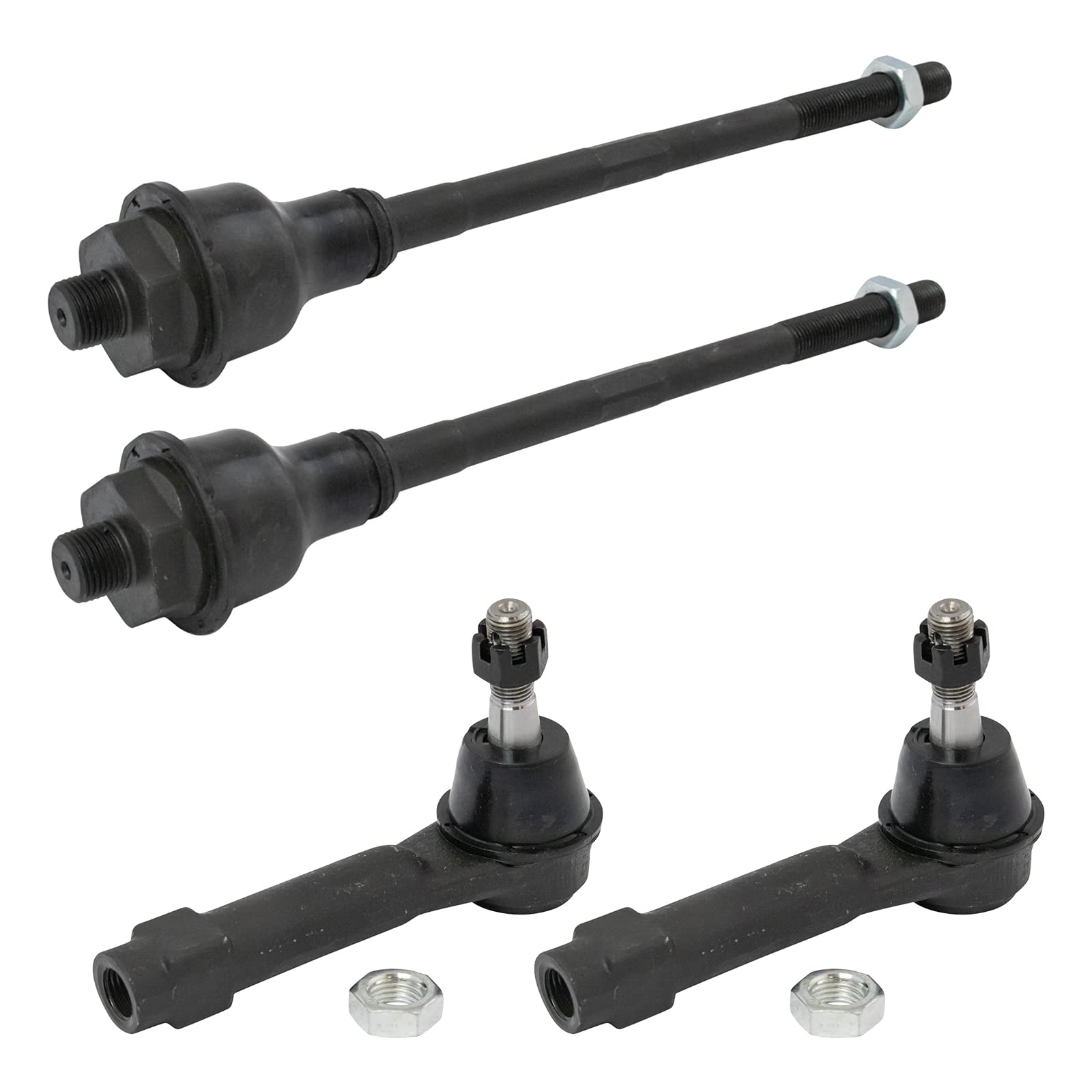 Trq Front Inner & Outer Tie Rod End Kit Set Of 4 For Escalade Silverado Tahoe Sierra