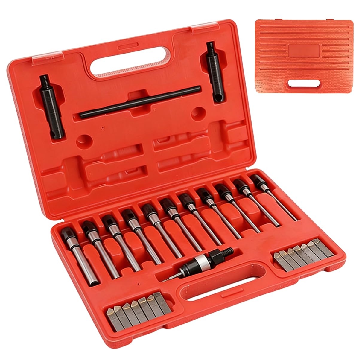 Pansente 29-Piece Valve Seat Cutter Set 22-63mm Valve Seat Cutter Kit 15-90 Angle Reamer Tools Suitable for Automotive Repair an