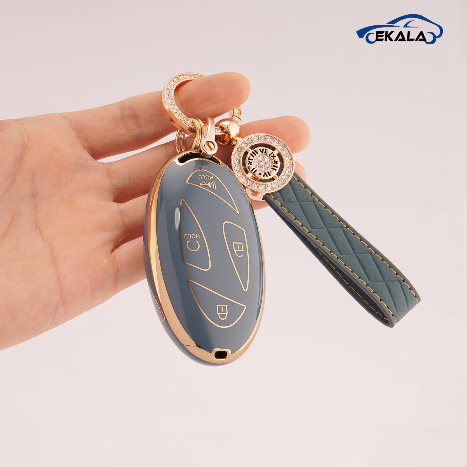 EKALA for Hyundai Ioniq 6 Grandeur GN7 KONA 5-Button Key Fob Case, TPU Material, Blue, Compatible with 2023 2024 Hyundai Ioniq 6