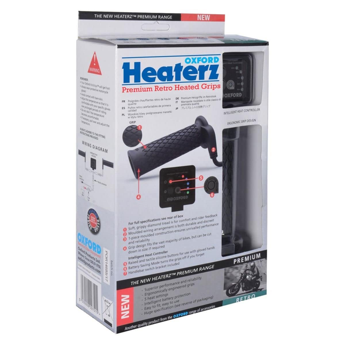 Oxford - Heaterz Premium Retro (Temperature controlled Motorcycle Grips)