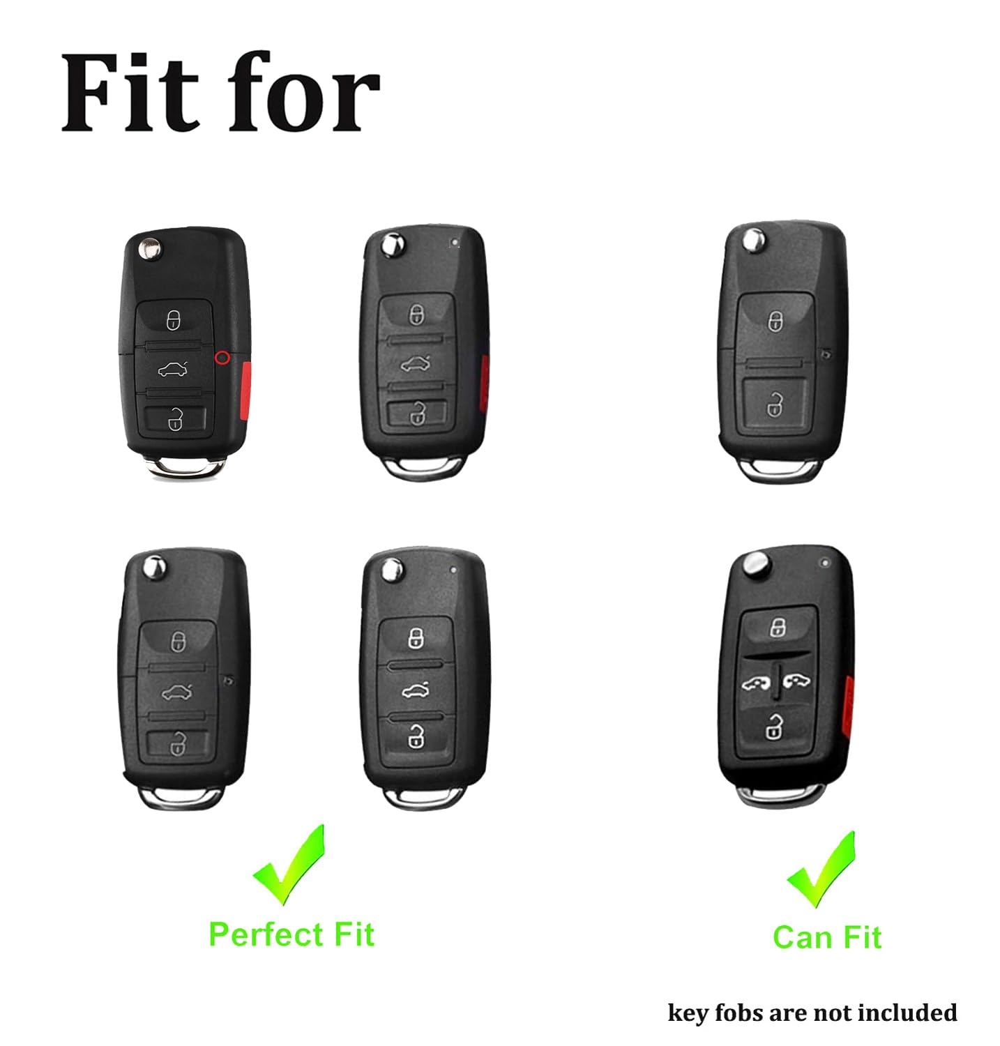 Arruweer Key Fob Cover For Vw Soft Tpu Key Fob Case Compatiable With Vw Volkswagen Jetta Passat Golf Beetle Rabbit Gti Cc Eos Ac