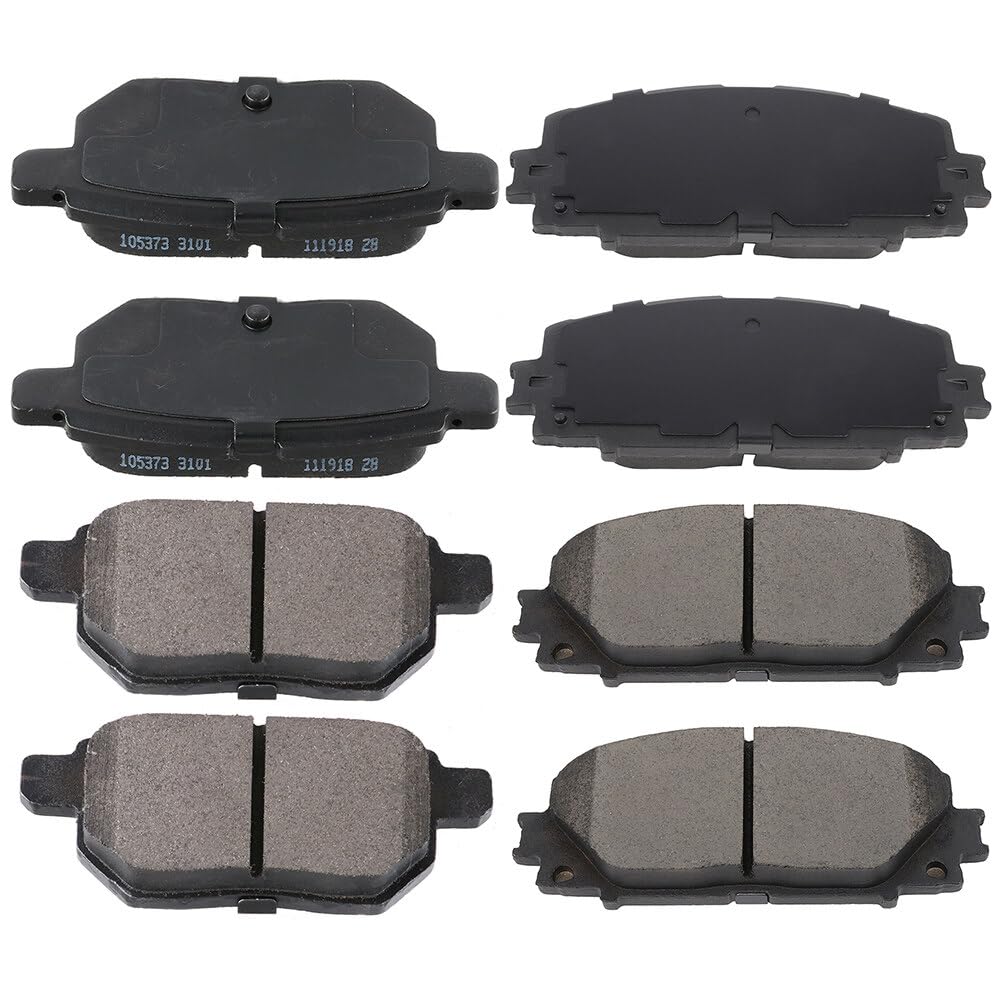 Cciyu D1184 D1423 Front & Rear Disc Brake Pads Kit For Lexus Ct200H 2011-2017,For Toyota Prius 2012,For Toyota Prius Plug-In 201