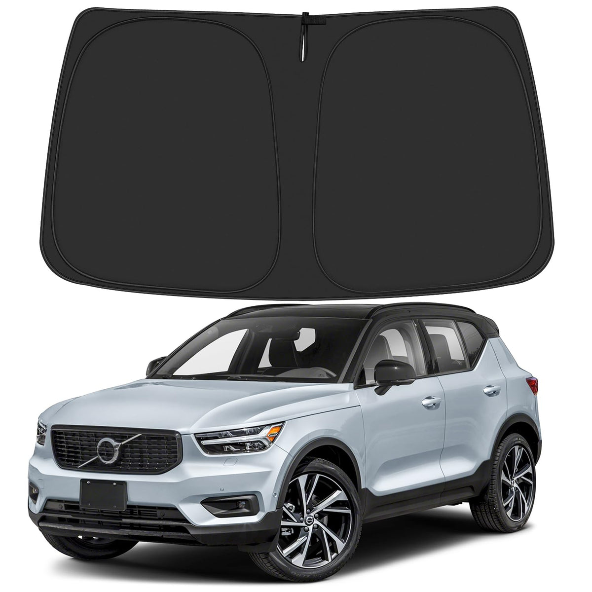 ULROLIT Windshield Sun Shade for 2019-2025 Volvo XC40 Accessories, Foldable Window Sunshade Sun Visor Protector, Front Windshiel