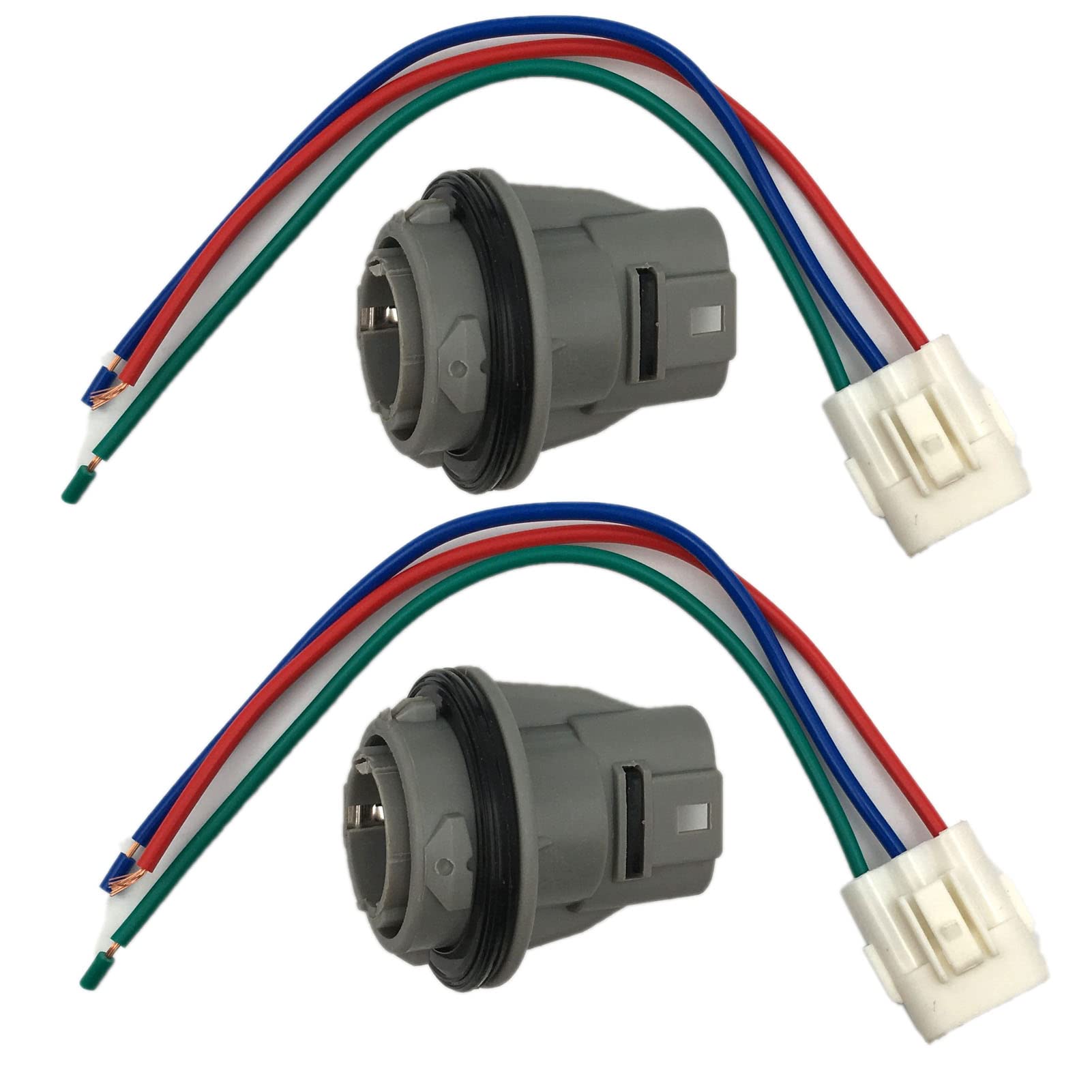 2 Front Turn Signal Light Socket Connector Harness W/ 3-Wire Kit Compatible With Honda Civic Acura Accord Crv