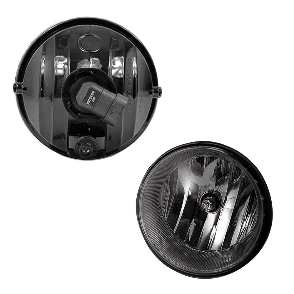 Driving Fog Lights for 2004-2006 Toyota Solara 2007-2012 Toyota Tundra 2005-2011 Toyota Tacoma with Universal Wiring Harness and Switch H10 12V 42W Halogen Bulbs Fog Lamps Smoke Lens 81211-AA030