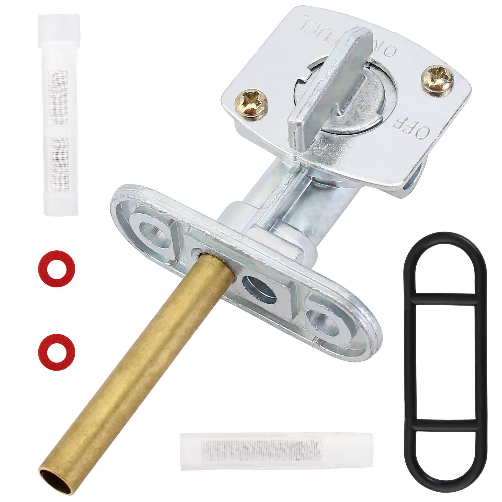 QAZAKY Pack-of-2 Fuel Gas Petcock Valve Switch Compatible with Kawasaki KX 60 65 80 85 100 KLX KH 125 250 KFX KLR KSF KEF 250 40