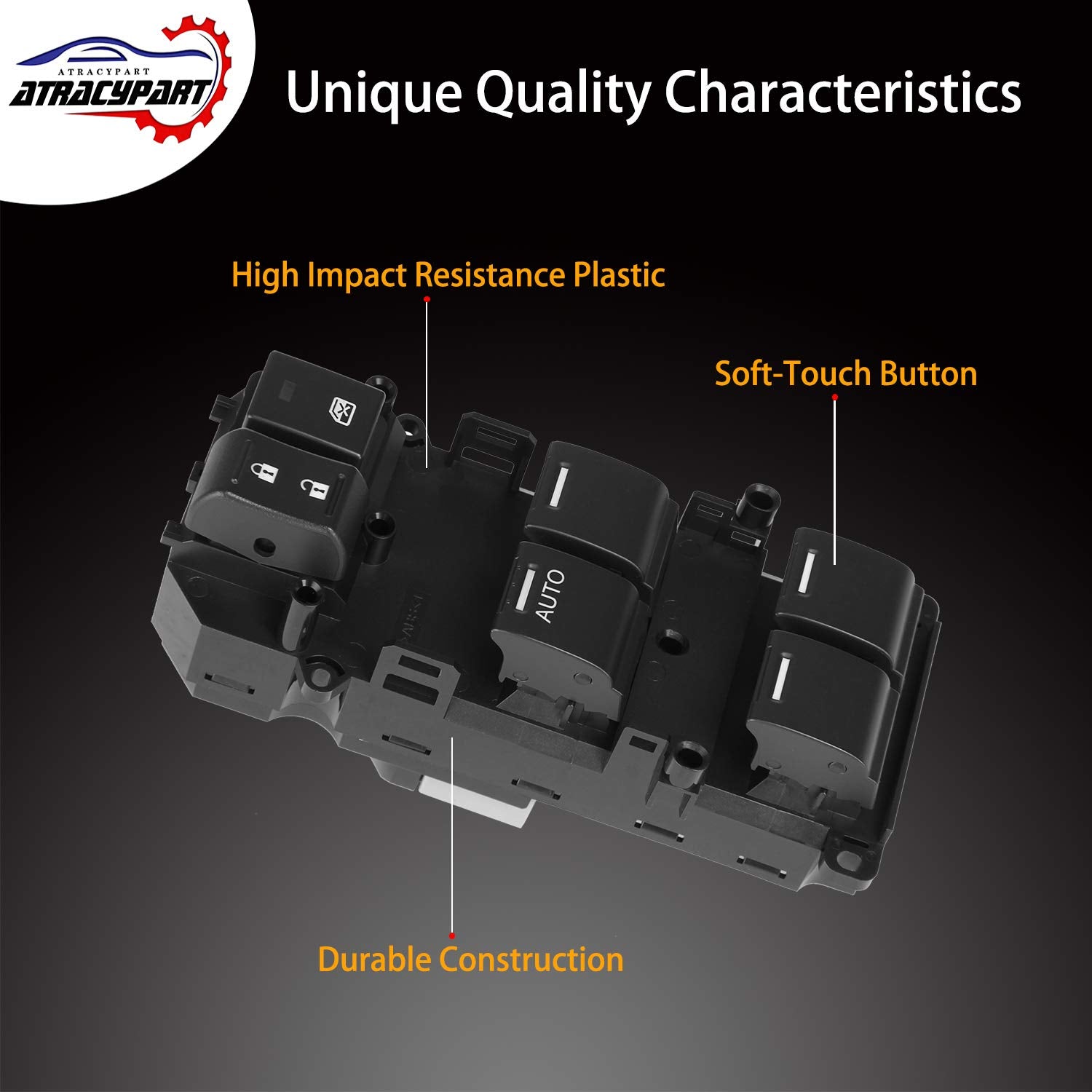 Master Power Window Switch Front Left Driver Side | for 2008-2012 Honda Accord | Replaces# 35750-TB0-H01, 35750-TBD-H13, 35750-T