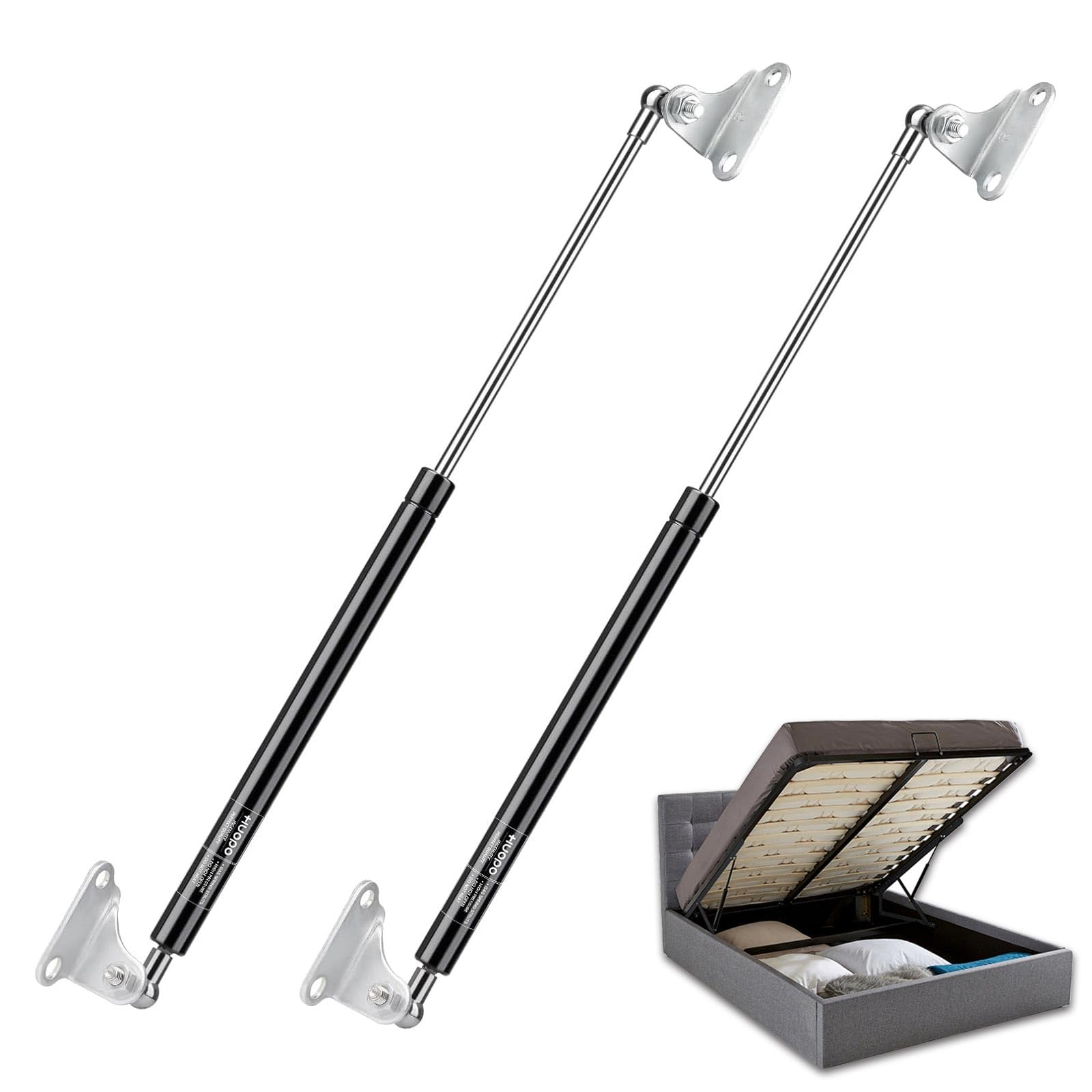 Huopo 25 Inch 180Lb/801N Gas Shock Strut Spring Lift Support For Rv Bed Storage Cover Lids Floor Hatch Boat Shed Window Custom H