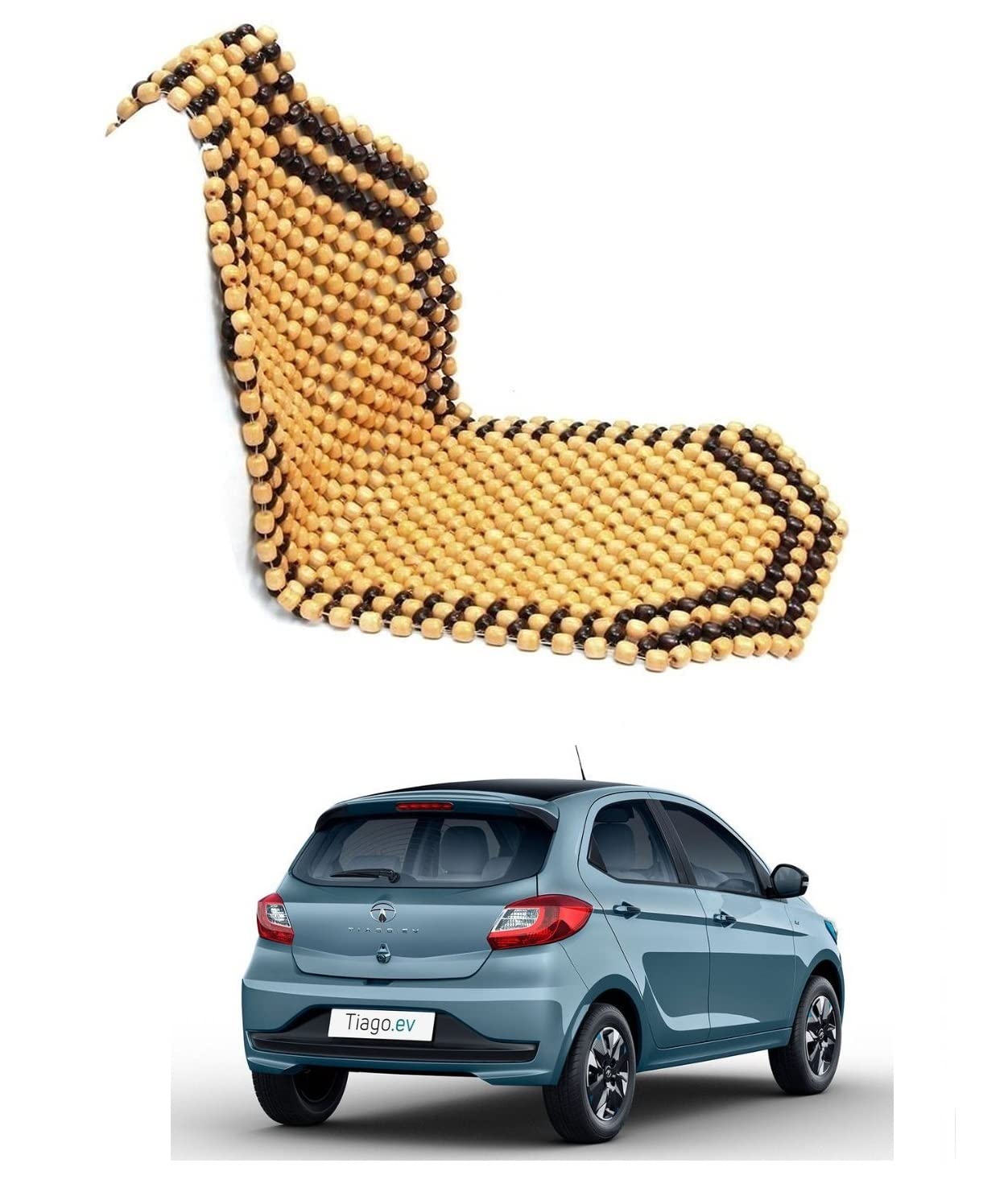 KOZDIKO Accupressure Wooden Bead Seat Cover for Tata Tiago EV