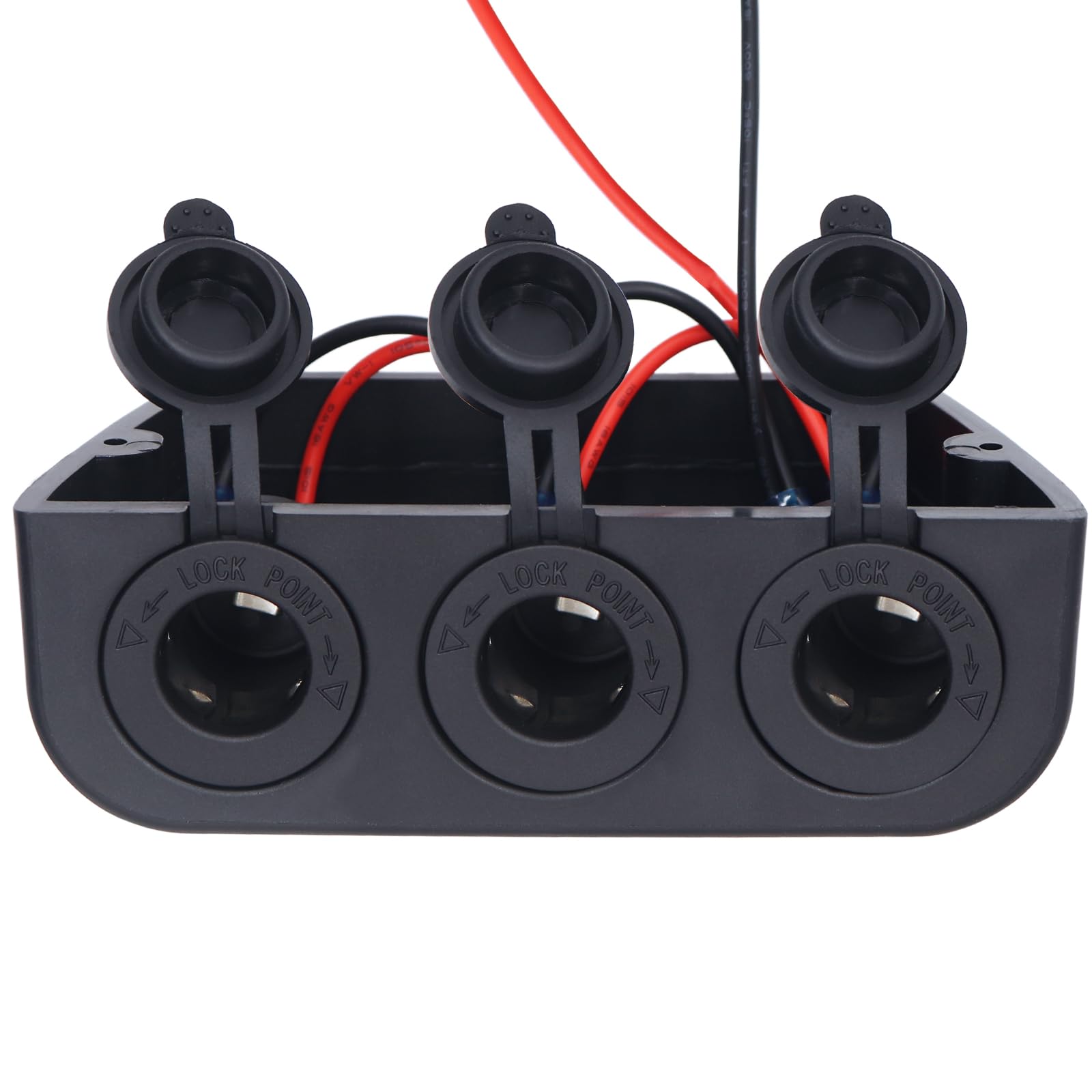 iztor 12-24V 3 Hole Tent Type Power Distribution Sockets Cigarette Lighter Splitter Power Adaptor Combination Automotive Accesso