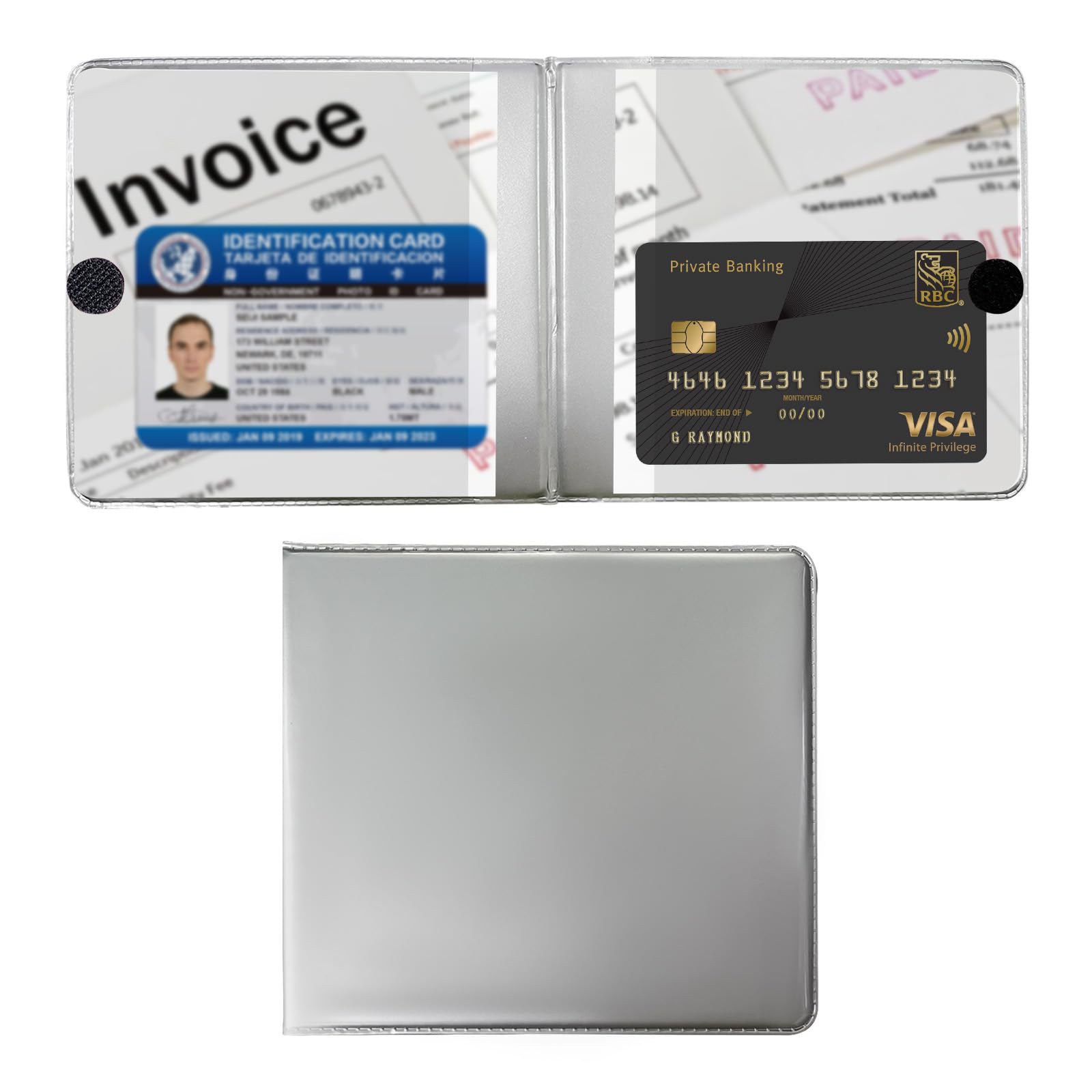 Ziciner Car Registration and Insurance Holder, 5.2''   4.7'' Premium Leather Auto Glove Box Organizer with Closure, Essential Ca