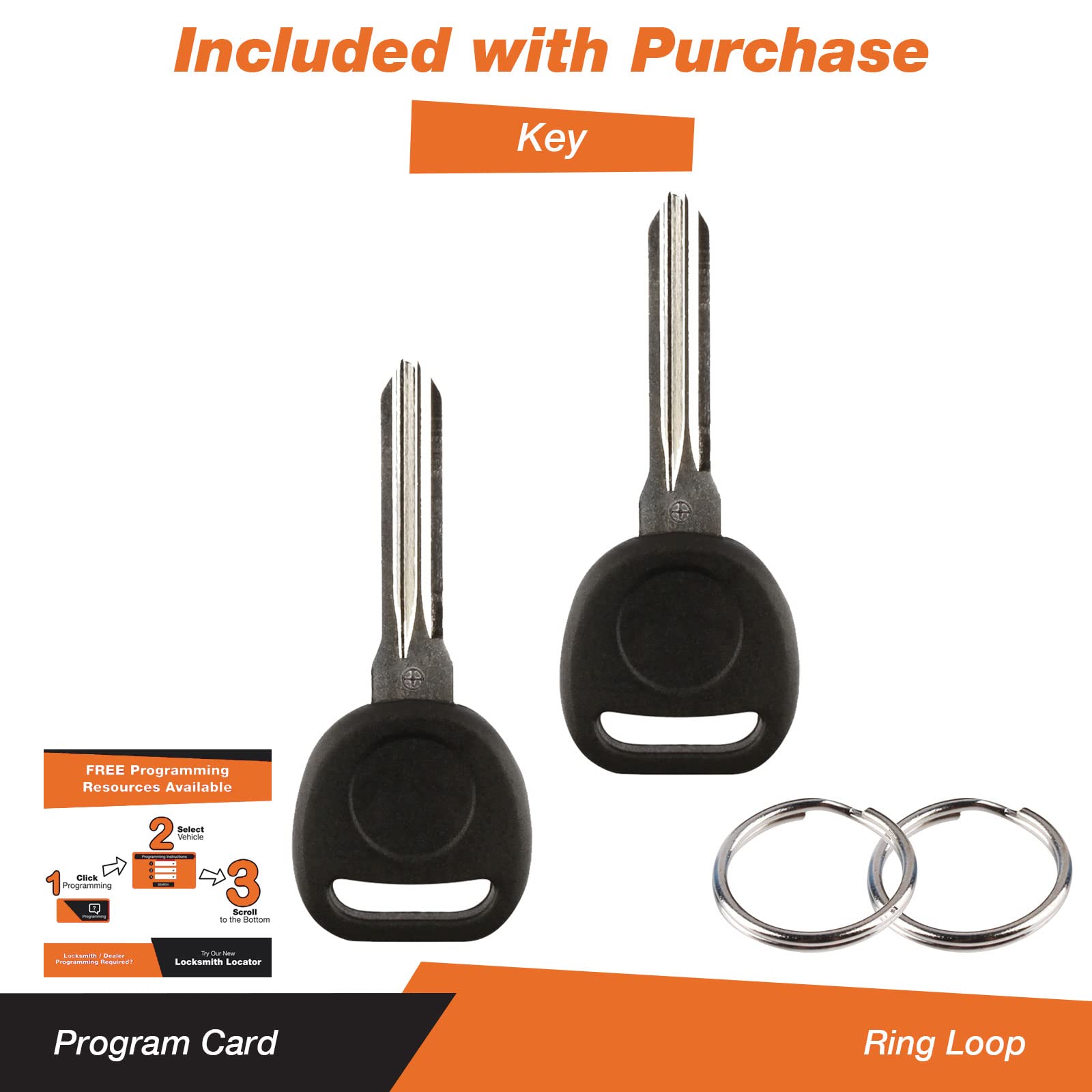 Discount Keyless Replacement Key Fob Car Remote And Uncut Transponder Key Compatible With 15913415, 25839476, Id 46 (2 Pack)