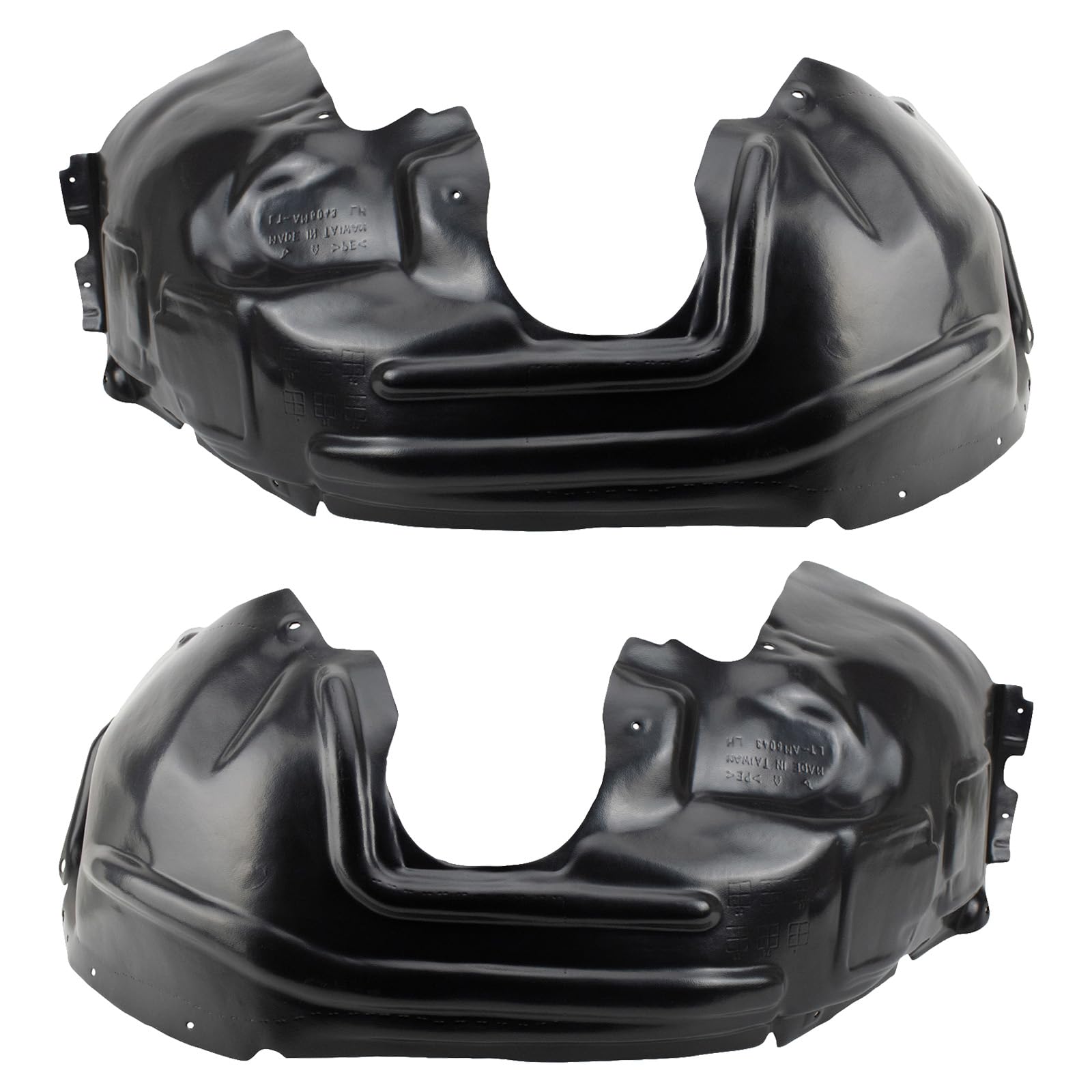 Trq Front Inner Fender Liner Set Compatible With 2014-2018 Jeep Cherokee Ch1248163 Ch1249163