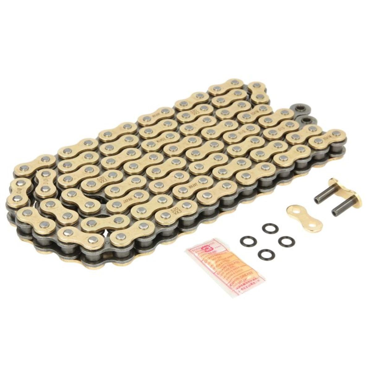 D.I.D 520Vx3 Gold X-Ring Chain 102 Link