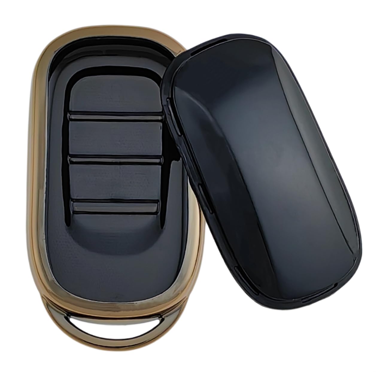 Reprotecting Tpu Key Fob Cover Compatible With (5 Buttons) 2022-2025 Honda Accord Civic Hr-V Cr-V Pilot Sport Si Ex Ex-L Touring (Black/White)