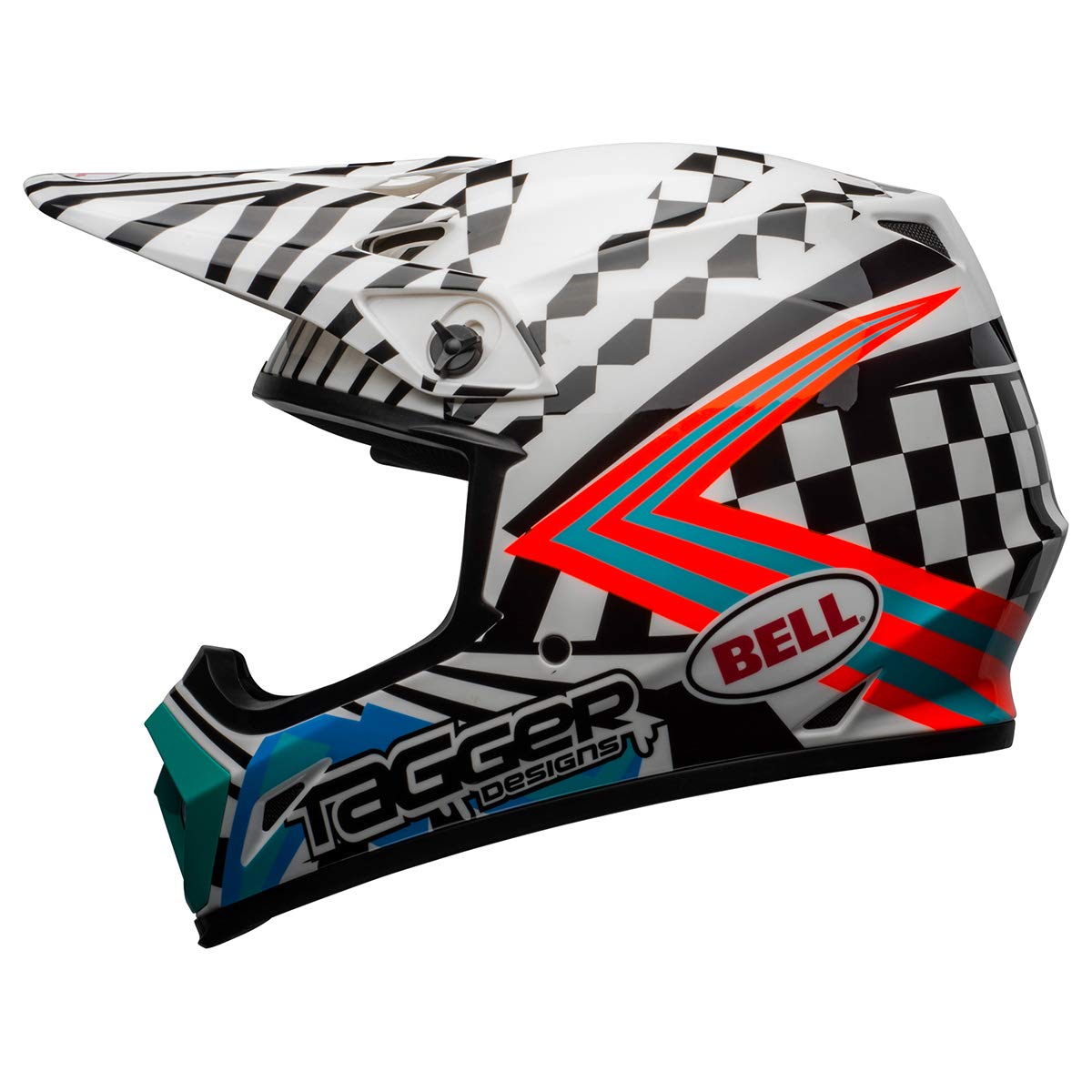 Bell Mx-9 Mips Dirt Helmet (Tagger Check Me Out White/Black - Small)