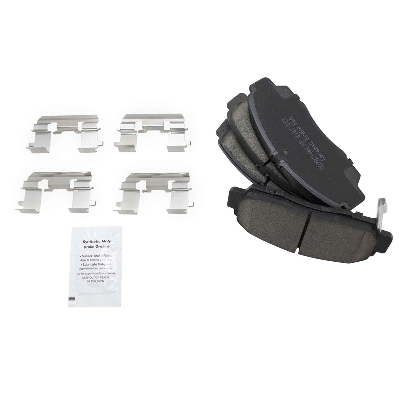 Trq Front Brake Pad & Rotor Kit Brake Pads Brake Rotor Ceramic Premium G-Coated Compatible With 2001-2003 Acura Cl 1999-2008 Tl