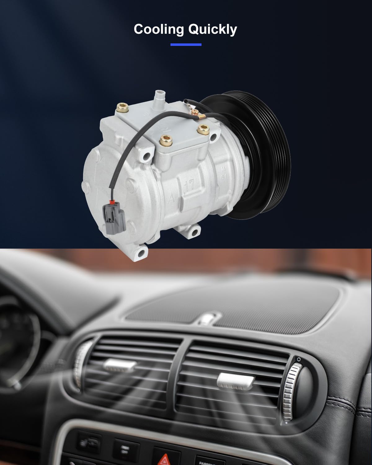 Eccpp A/C Compressor With Clutch 1994-1998 For Honda For Accord 2.2L 2.5L 1997 For Acura Cl 2.2L Fast Cooling