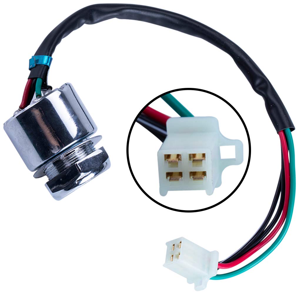 Otohans Automotive 4 Wire Pin Key Ignition Switch For Go Kart Atv Quad Dirt Bike Scooter Motorcycle