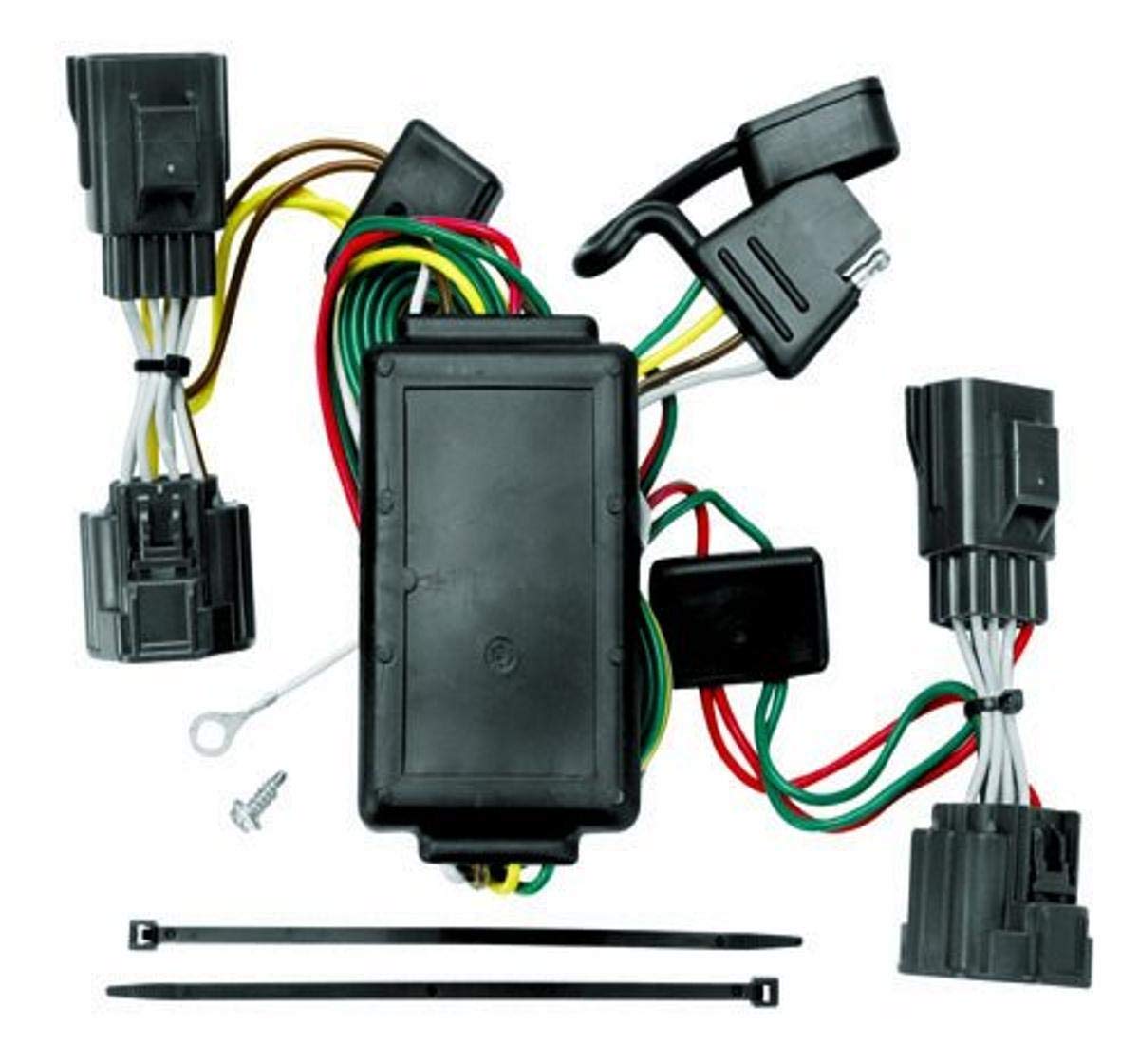 Draw-Tite Tekonsha T-One T-Connector Harness, 4-Way Flat, Compatible with Select Jeep Commander,Black