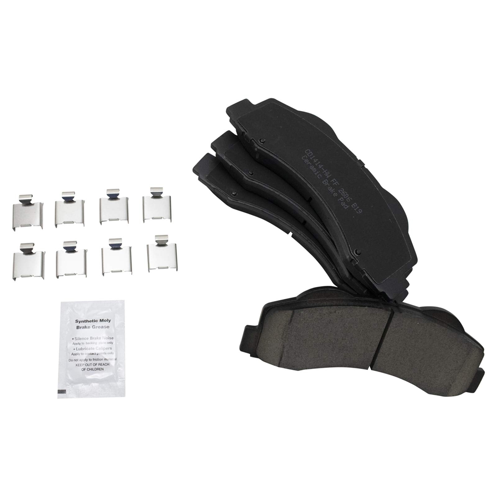 Trq Front Brake Pad & Rotor Kit Brake Pads Brake Rotor Ceramic Compatible With 2010-2017 Ford Expedition F-150 2011-2017 Lincoln