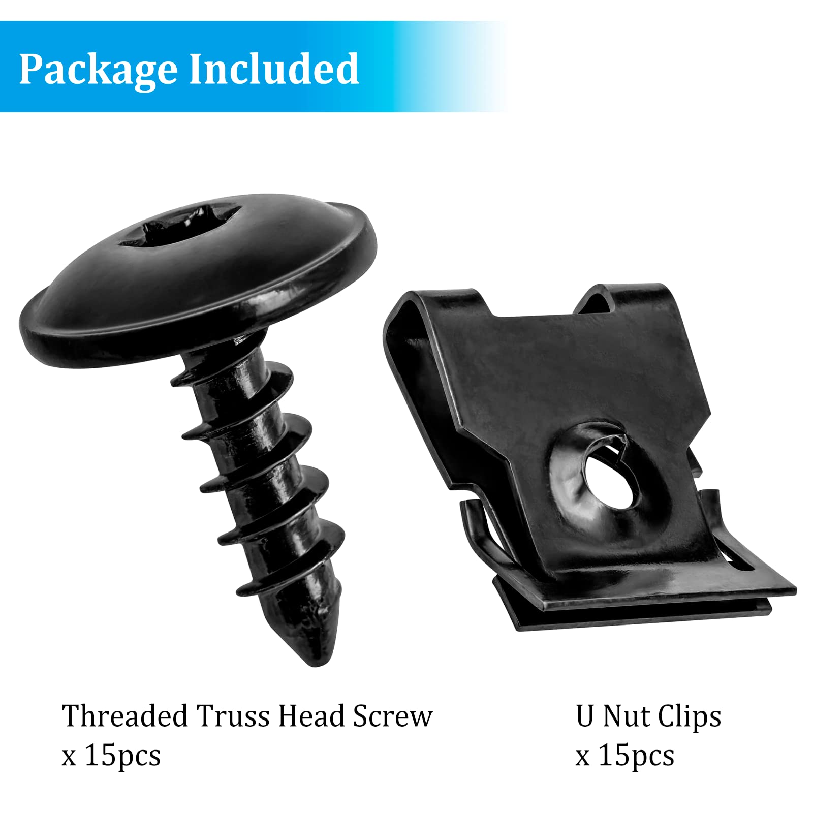 AOIT 15pcs Screw Clips Kit for VW Golf Passat Tiguan Jetta, Audi A3 A4 A5 A6 A7 A8 Q5 S6 R8 - Front Bumper